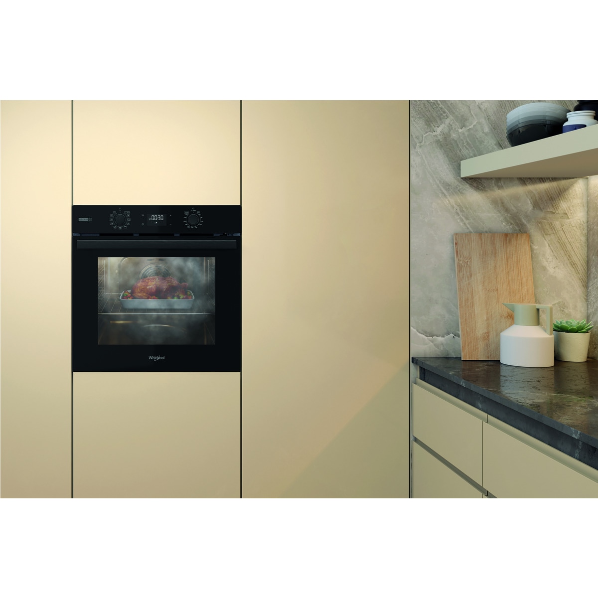 Horno multifunción Whirlpool Tecnología pirolítica + hidrolítica - OMSR58RU1SB Negro-17
