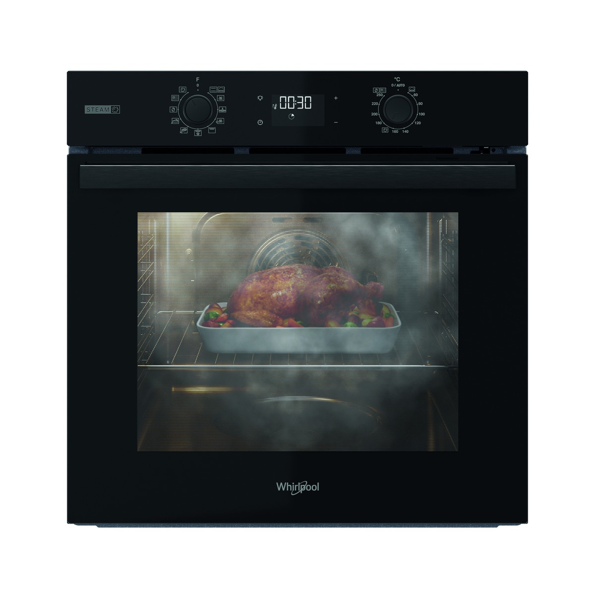 Horno multifunción Whirlpool Tecnología pirolítica + hidrolítica - OMSR58RU1SB Negro-4