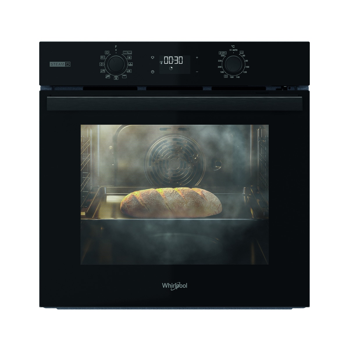 Horno multifunción Whirlpool Tecnología pirolítica + hidrolítica - OMSR58RU1SB Negro-3