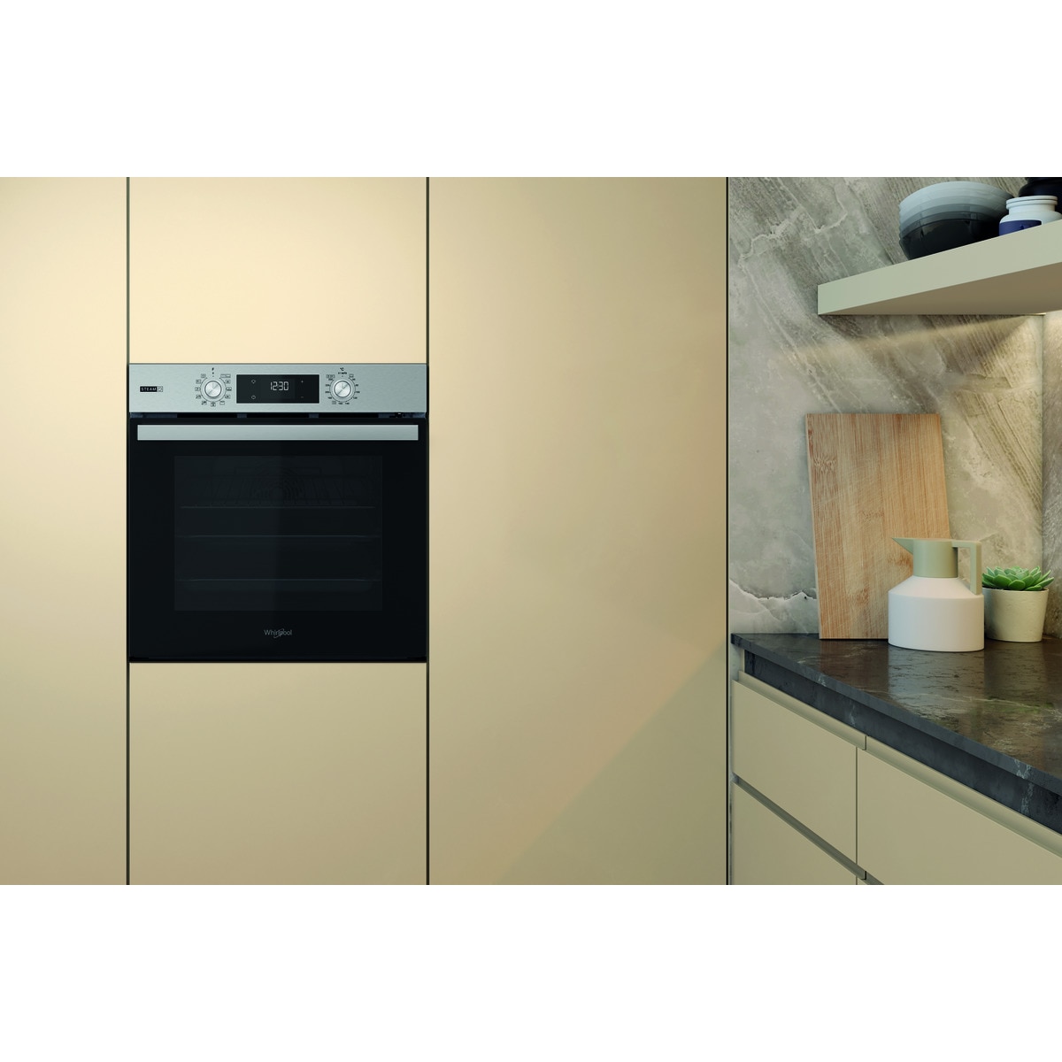 Horno multifunción Whirlpool autolimpieza pirolítico + hidrolítico- OMSR58RU1SX Inox-6