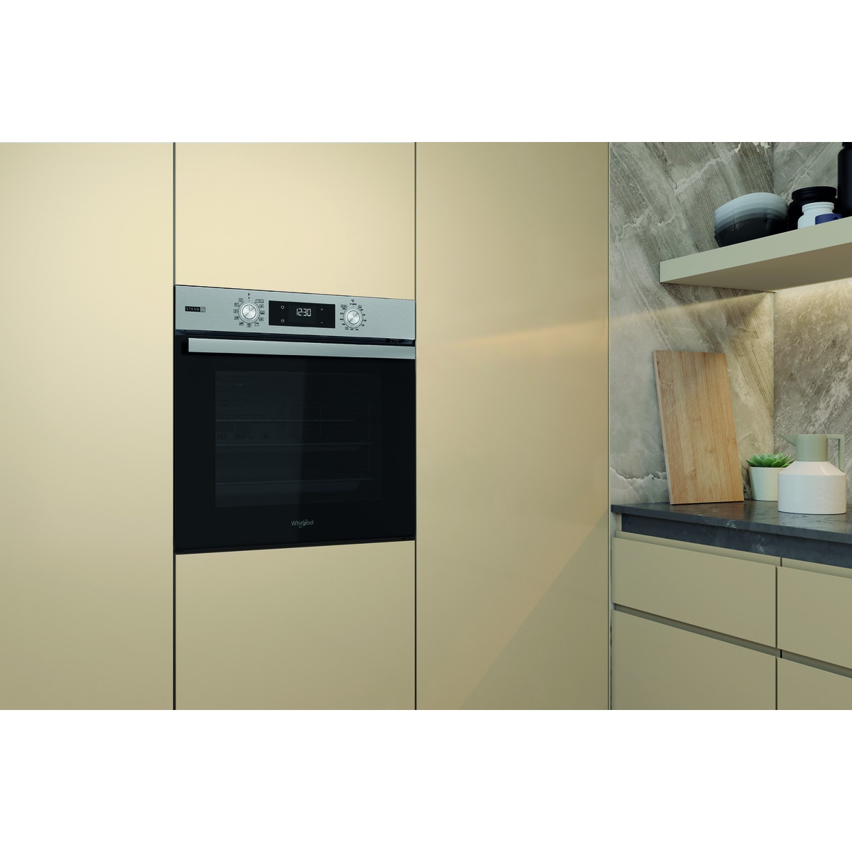 Horno multifunción Whirlpool autolimpieza pirolítico + hidrolítico- OMSR58RU1SX Inox-5