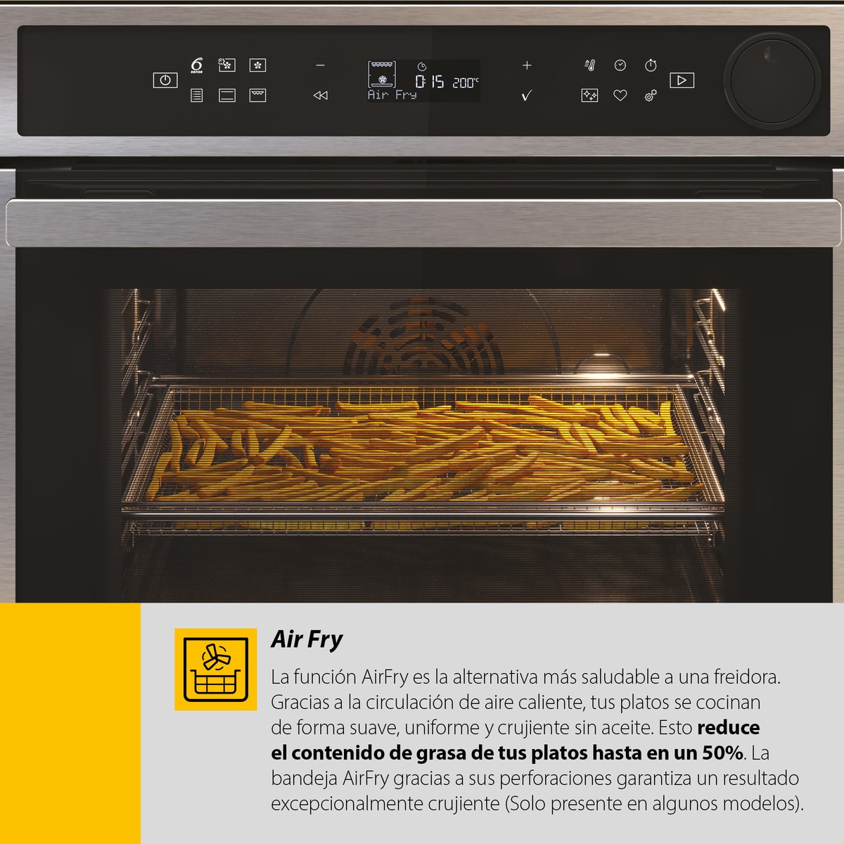 Horno multifunción Whirlpool Limpieza Pirolítica + Hidrolítica - AKZ9S 8270 NB Negro-16