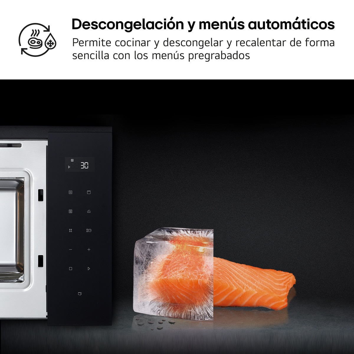 Micro-ondas Encastrável com Grill LG MGBZ2593F de 25 Litros - Preto Vidro preto-5