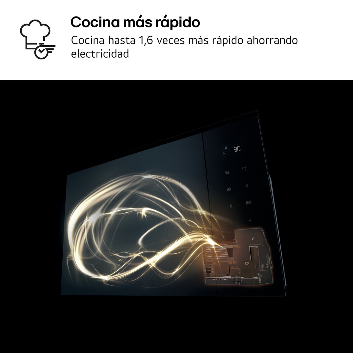 Micro-ondas Encastrável com Grill LG MGBZ2593F de 25 Litros - Preto Vidro preto-6