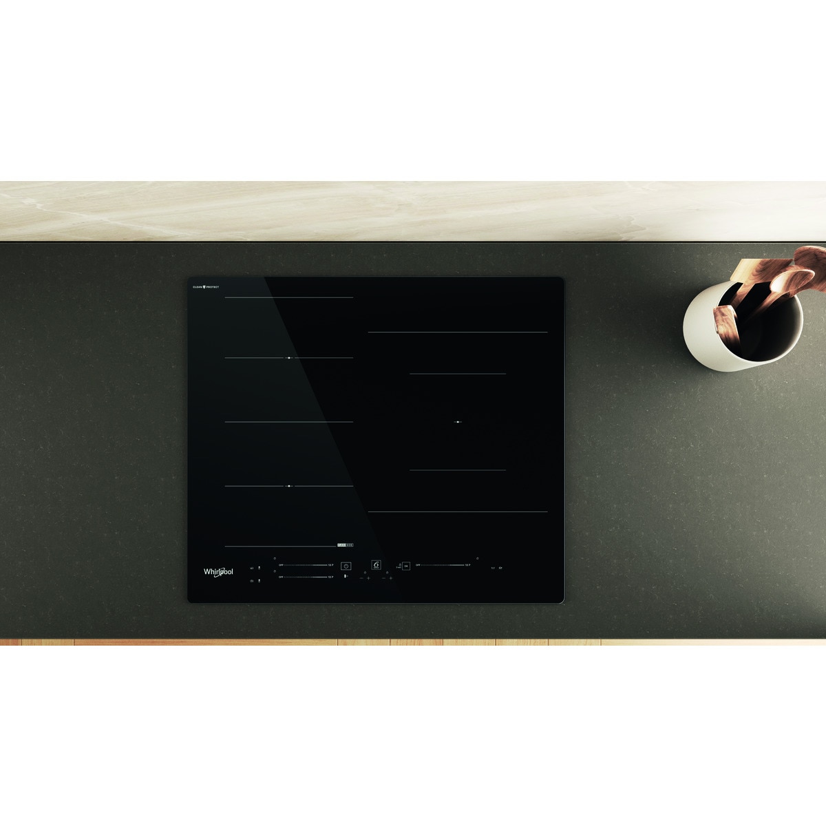 Placa de inducción Whirlpool con 3 zonas de cocción - WF S9860 CPNE Negro-9