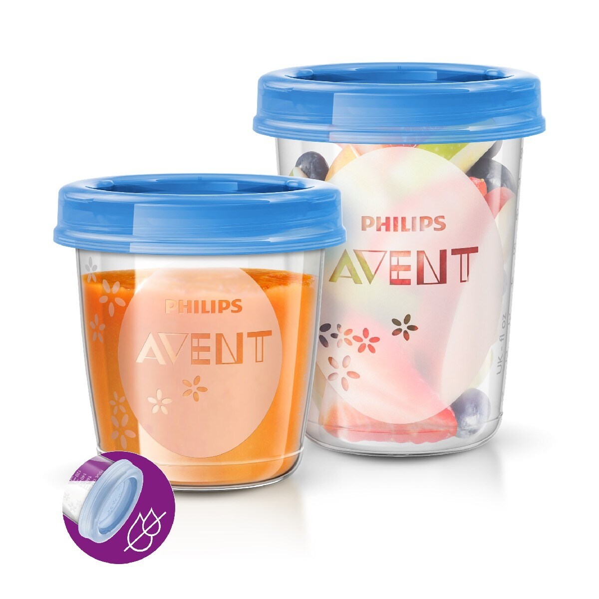 Conjunto de 20 Copos Philips Avent para Armazenamento de Alimentos transparente/azul 2