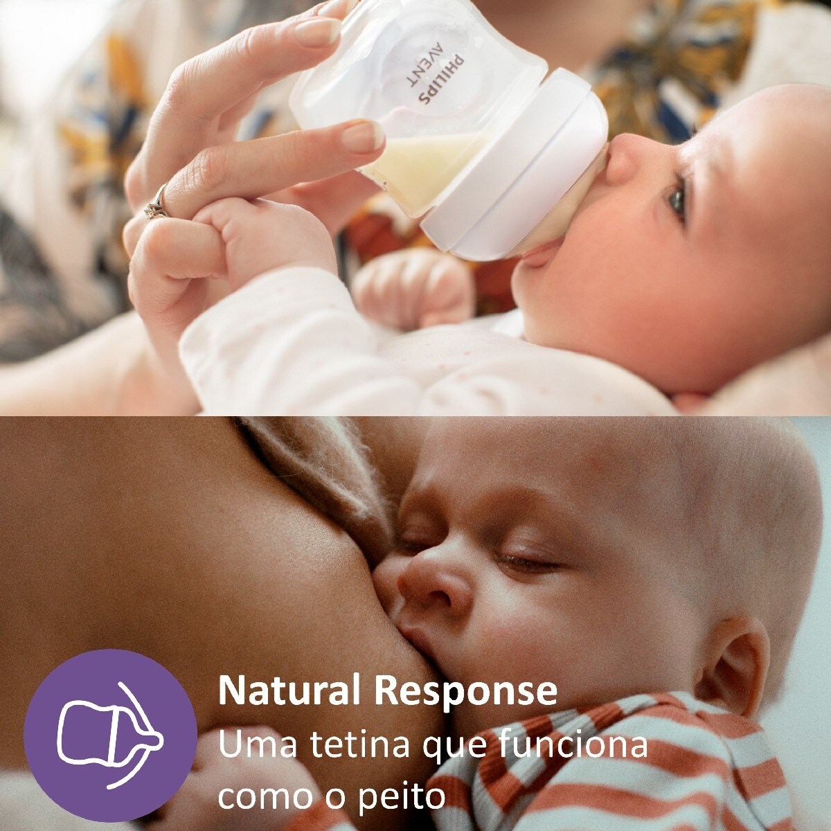 Conjunto Primeiros Começos Natural Response 3 Biberões e Escova Branco-2