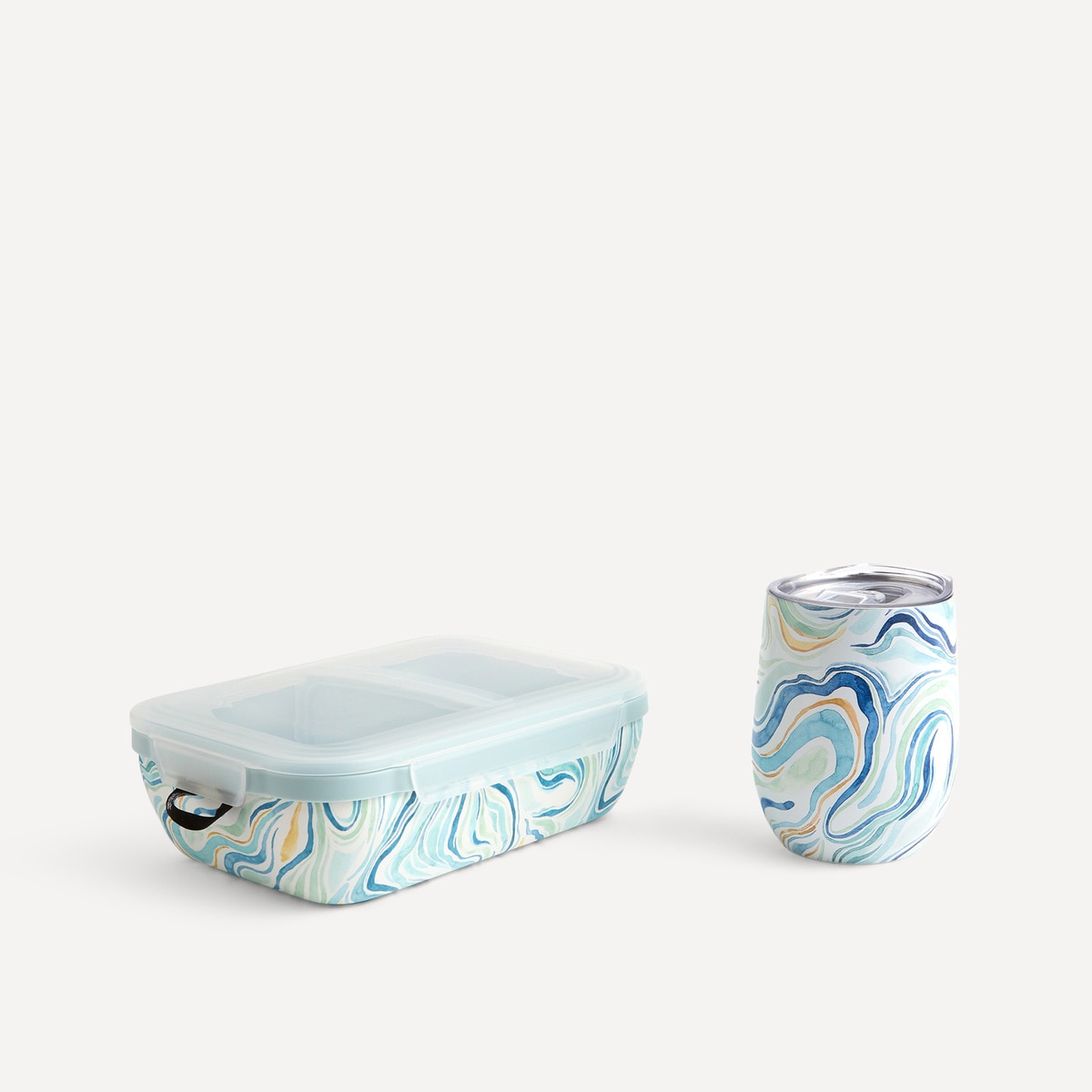 Lancheira Marble Azul-5
