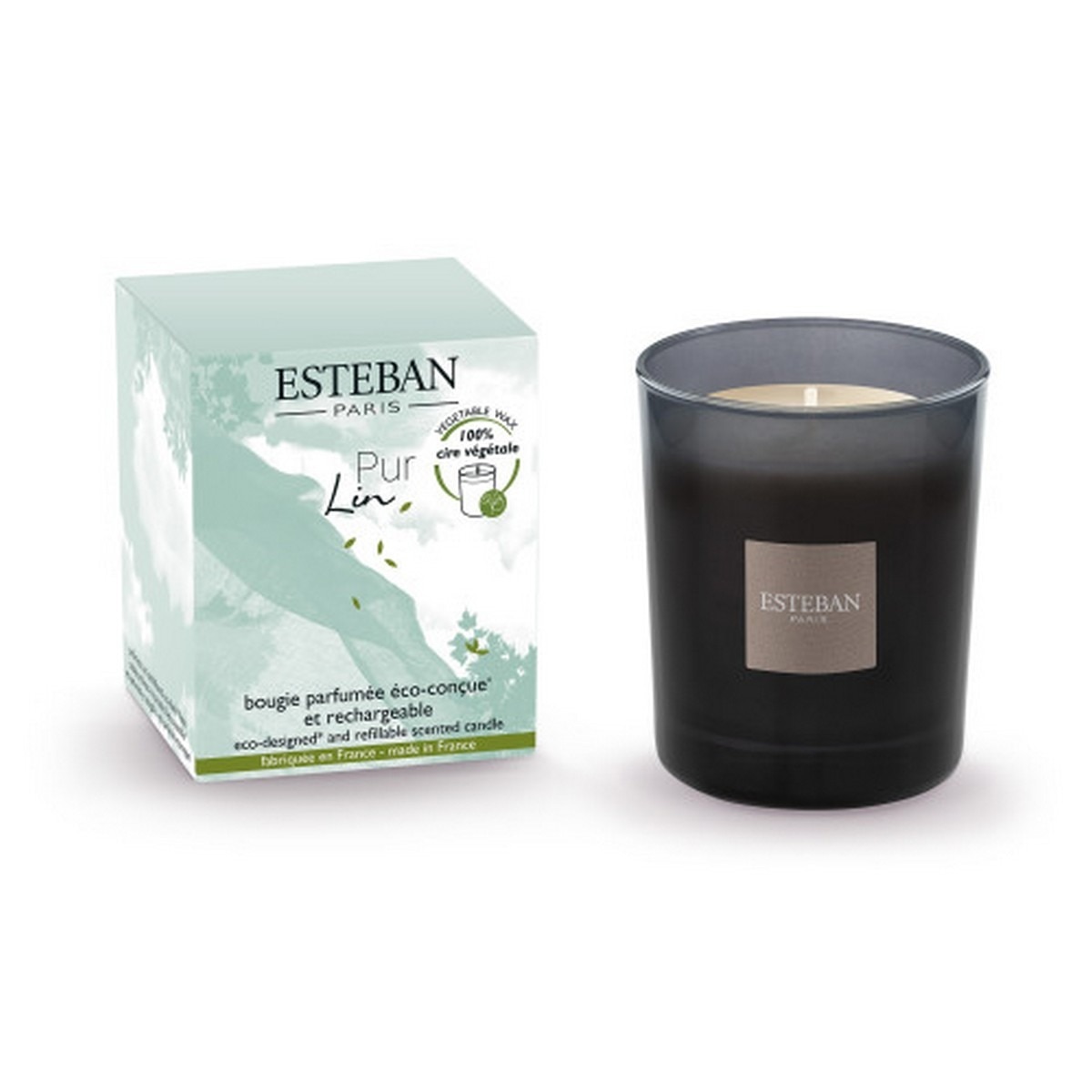 Vela Perfumada Recarragável Pur Lin - 180g 1