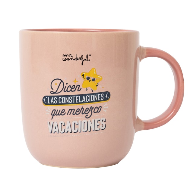 Imagen 0 de Taza Mr Wonderful: Dicen las constelaciones que 
merezco vacaciones