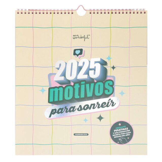 Imagen 0 de Calendario de pared rasca-rasca 2025 Mr Wonderful: motivos para sonreír