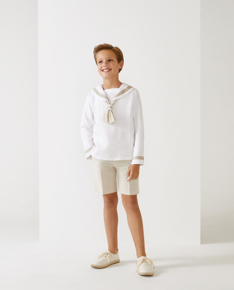 Pantalón Trajes De Lino Primera Comunion Ceremonia Niño Traje