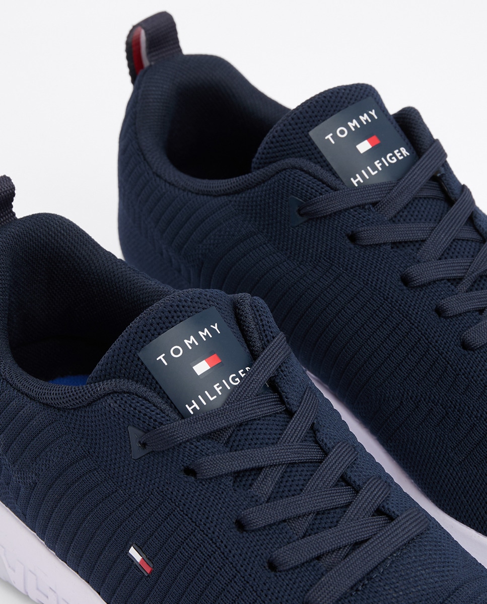 Sapatilhas Desportivas Estilo Running de Malha com Logótipo Azul-4