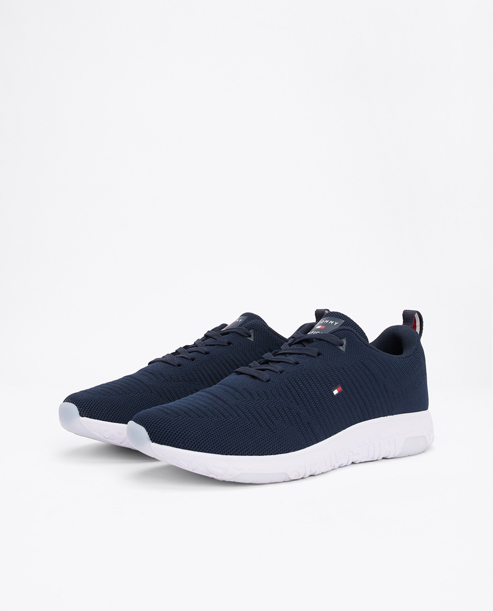 Sapatilhas Desportivas Estilo Running de Malha com Logótipo Azul-2