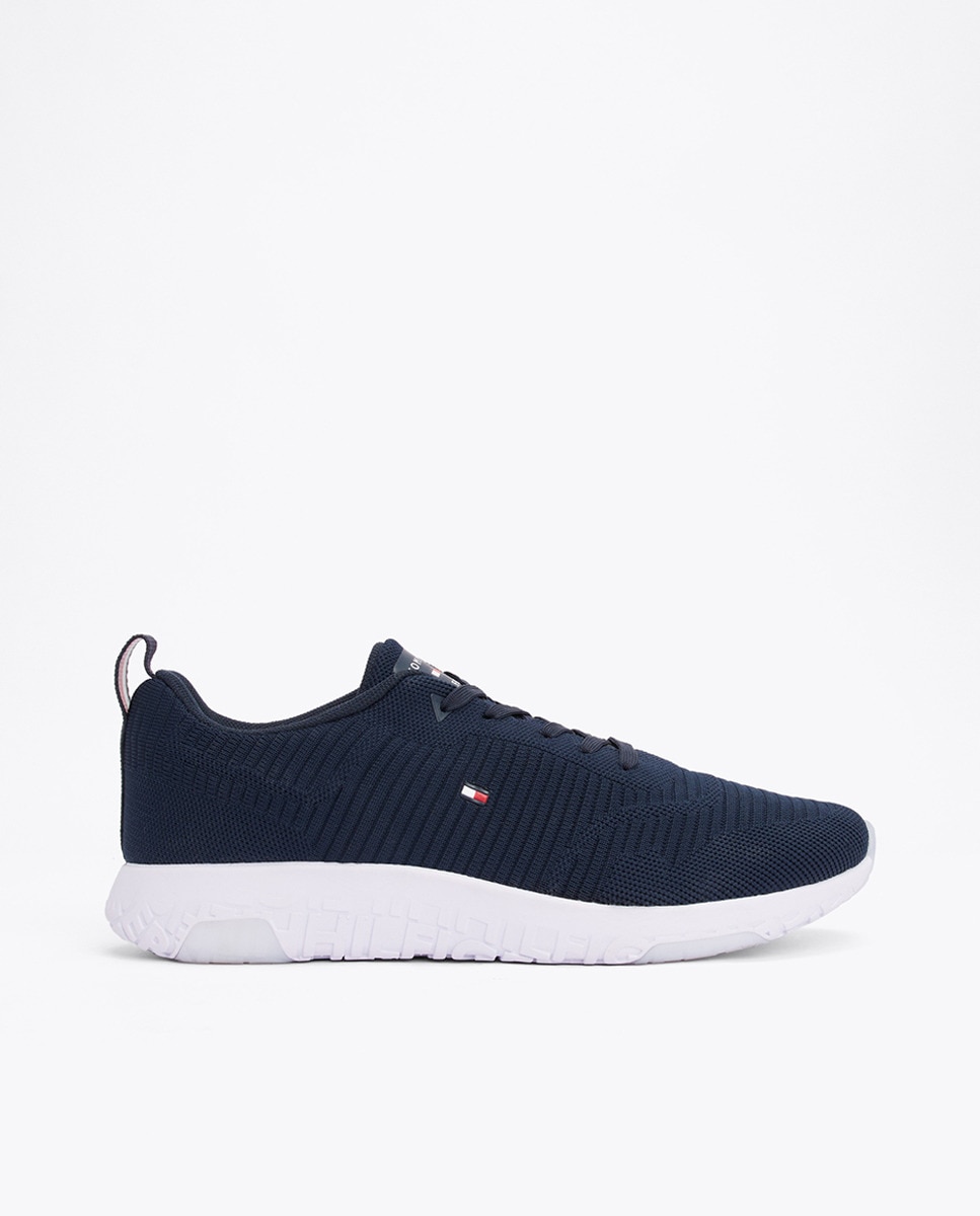 Sapatilhas Desportivas Estilo Running de Malha com Logótipo Azul-1