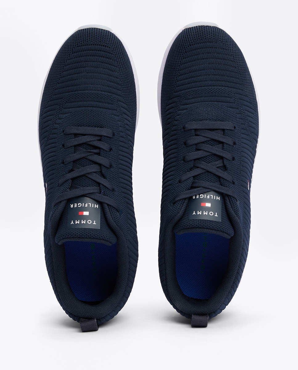 Sapatilhas Desportivas Estilo Running de Malha com Logótipo Azul-6