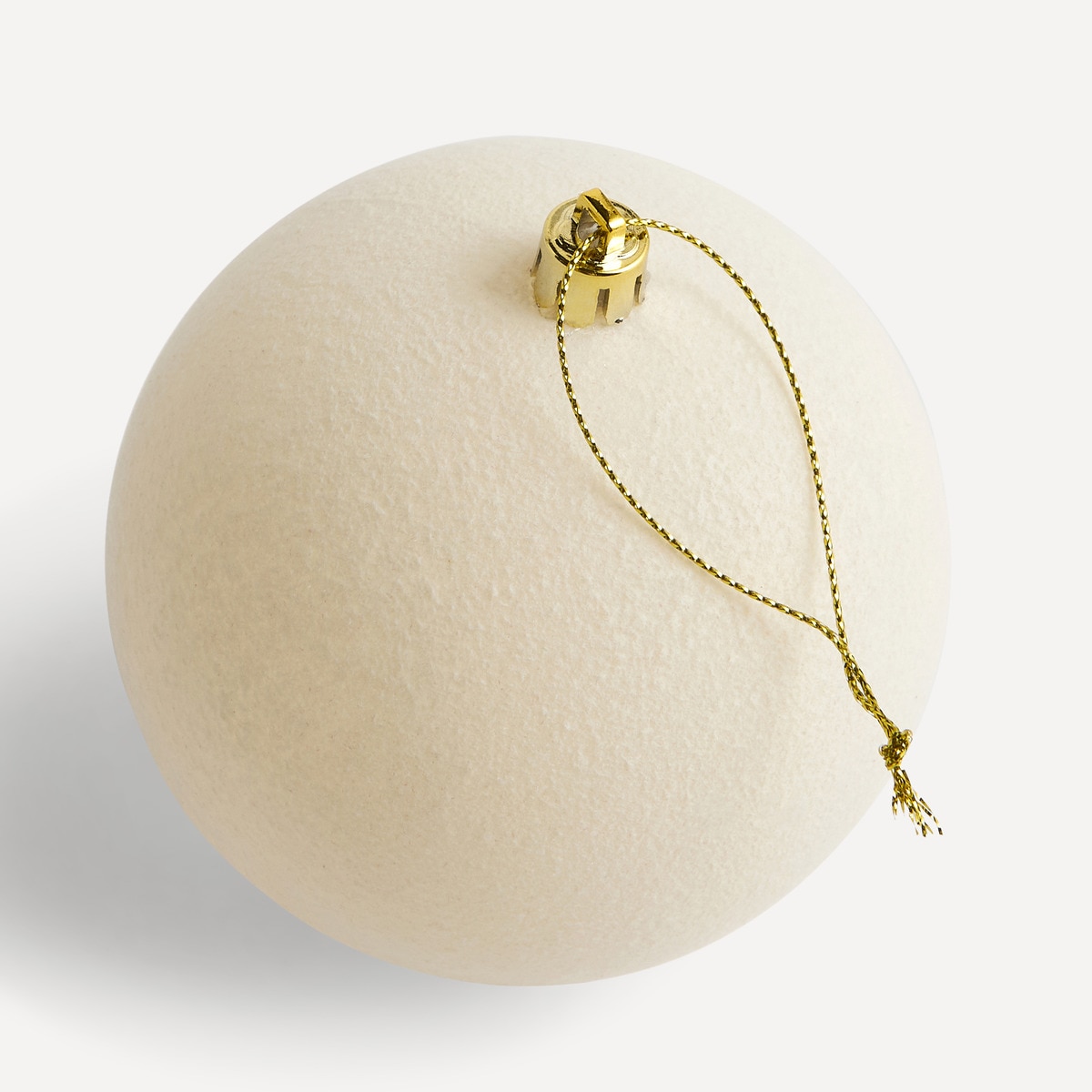 Bola lisa flocada Navidad El Corte Inglés Crema-2