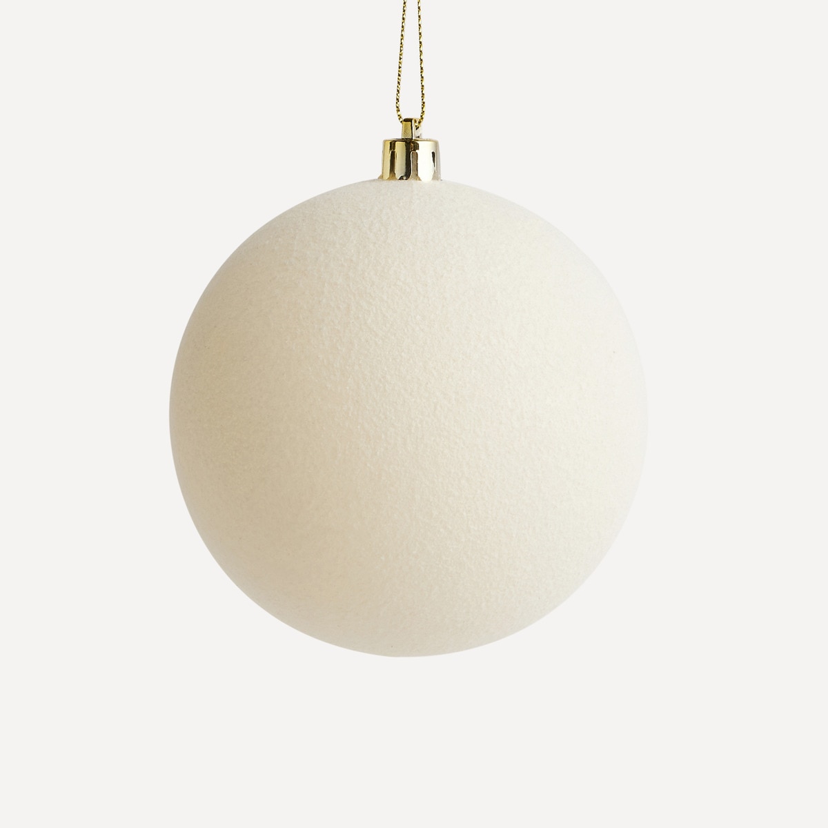 Bola lisa flocada Navidad El Corte Inglés Crema-1