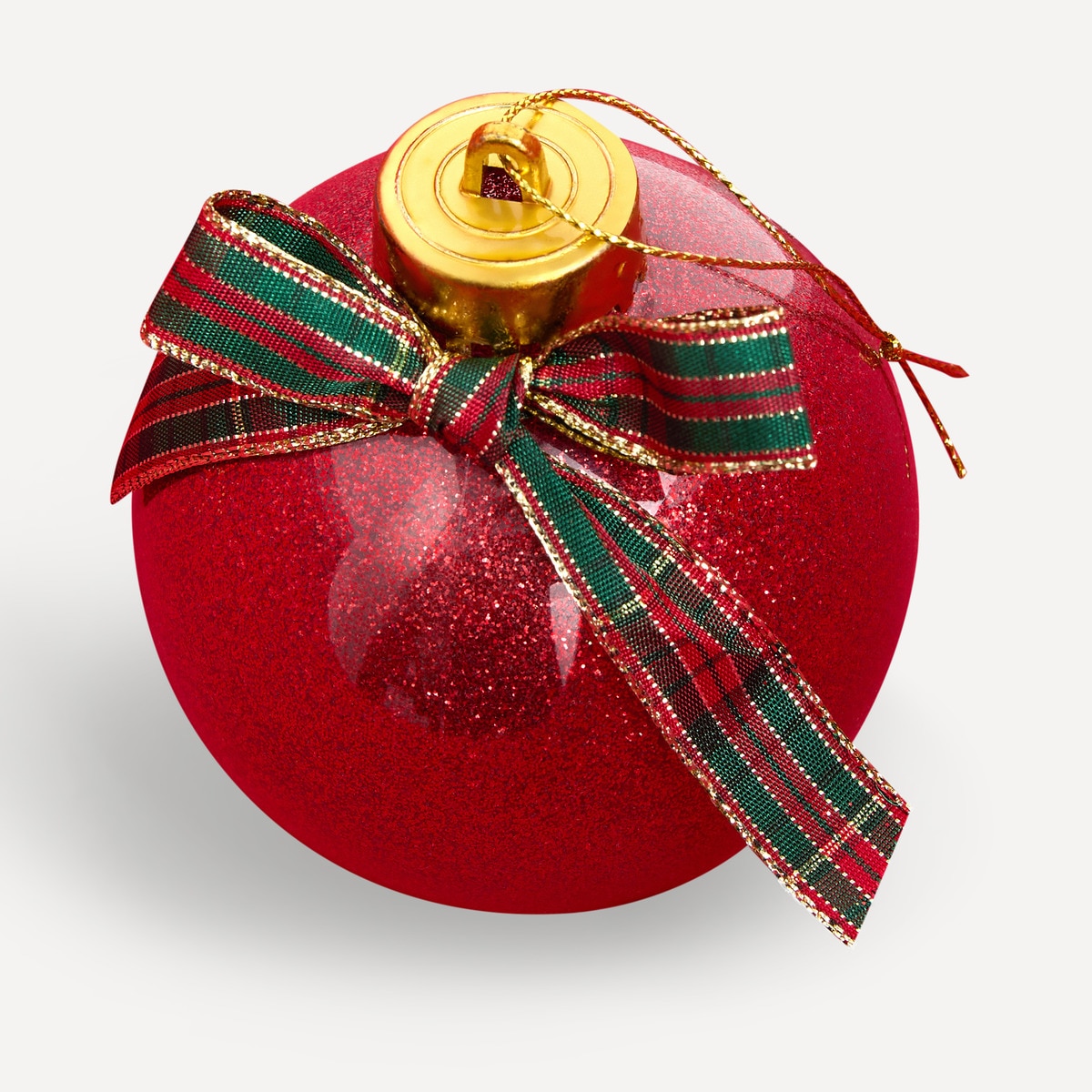 Set de 4 bolas Tartán glitter Navidad El Corte Inglés Multicolor-2