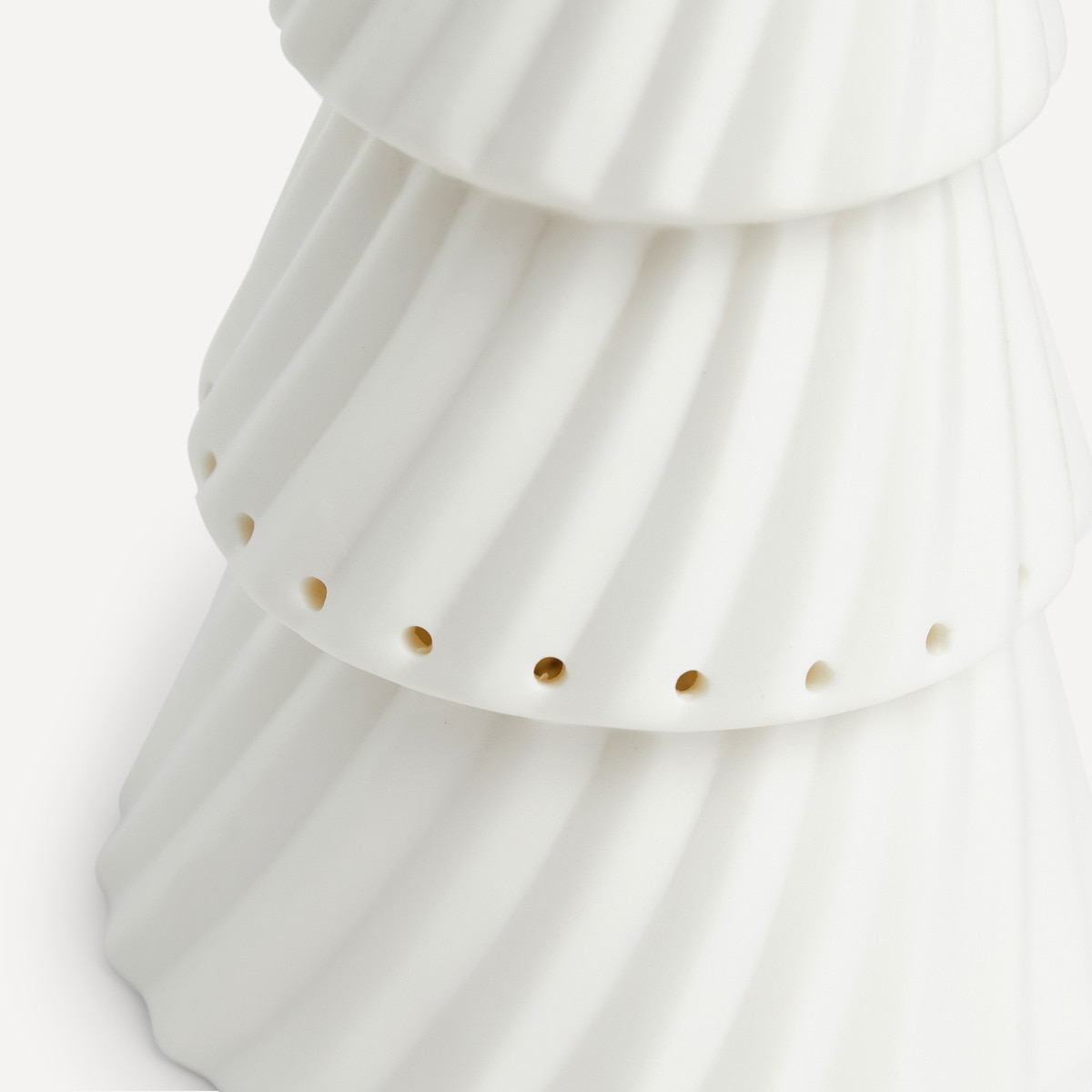 Figura árbol de cerámica con luz LED Navidad El Corte Inglés Blanco-3