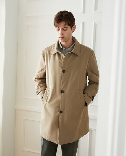 Imagen 0 de Gabardina con forro acolchado y pecherín de hombre