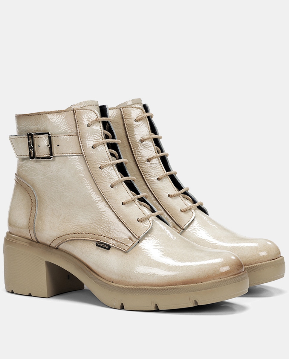 Botins em Pele com Fecho de Correr Natural-6