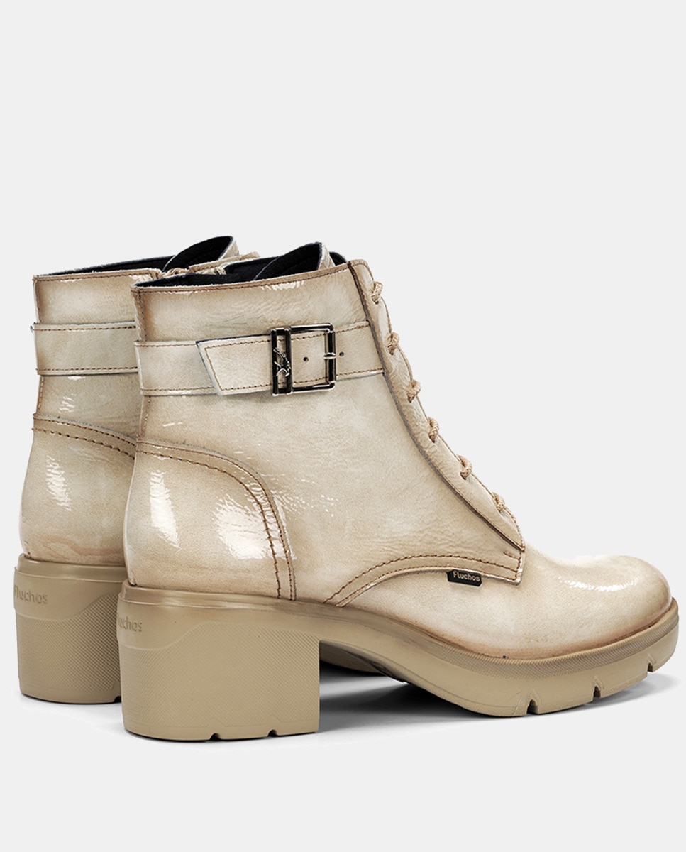 Botins em Pele com Fecho de Correr Natural-2