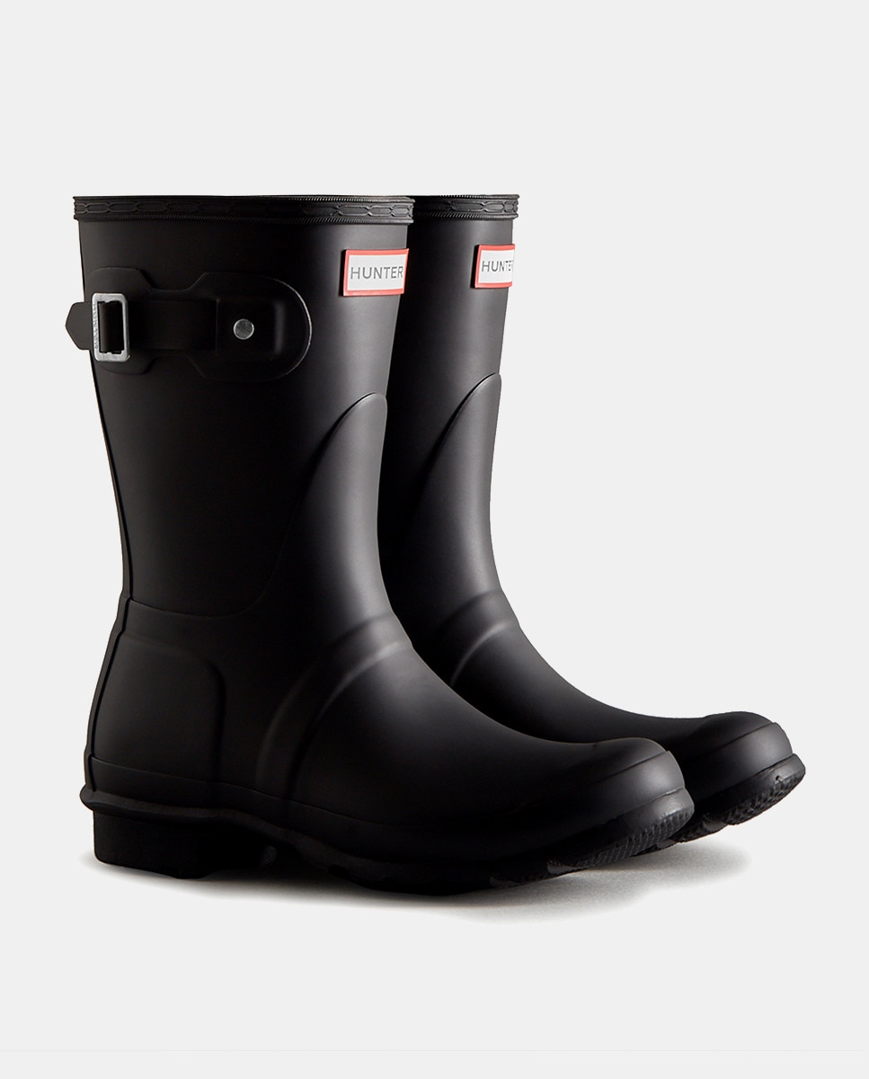 Galochas Original Curtas com Acabamento Mate e Detalhe de Fivela Lateral Preto-4