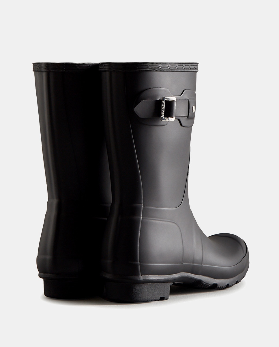 Galochas Original Curtas com Acabamento Mate e Detalhe de Fivela Lateral Preto-3