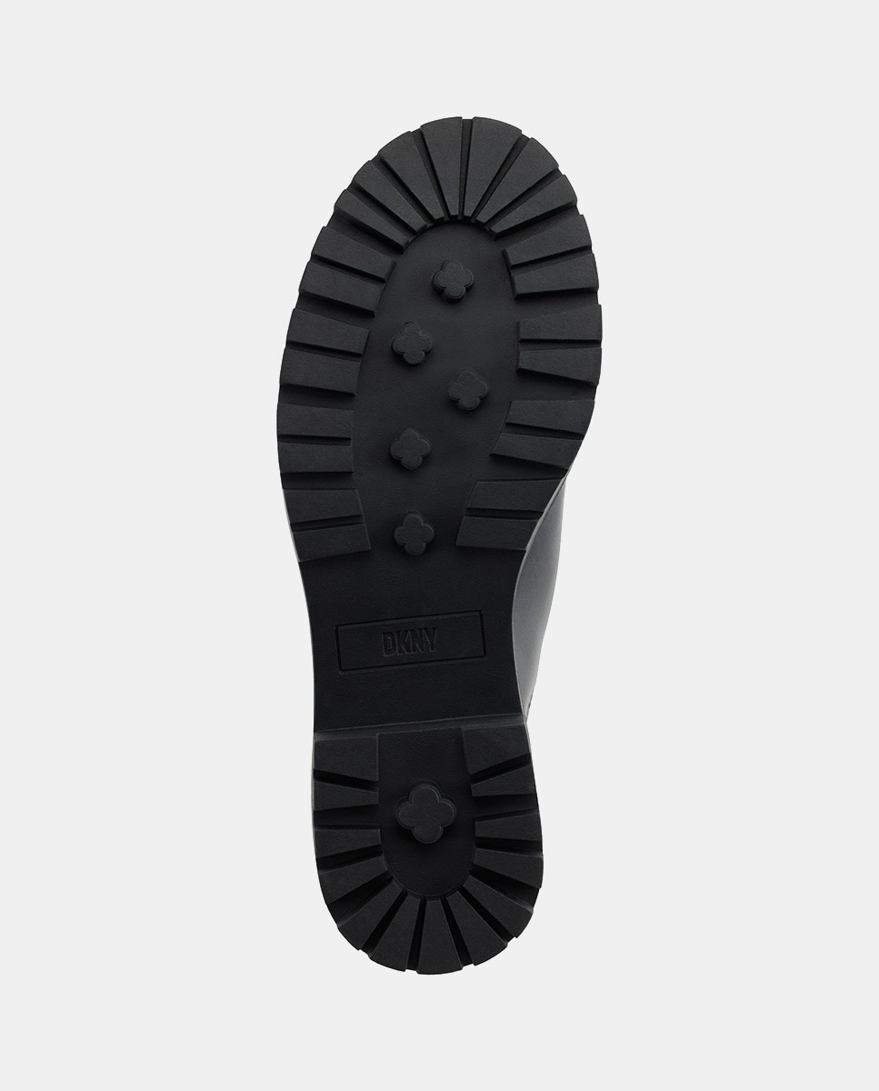 Botins Tipo Chelsea em Pele Preto-4