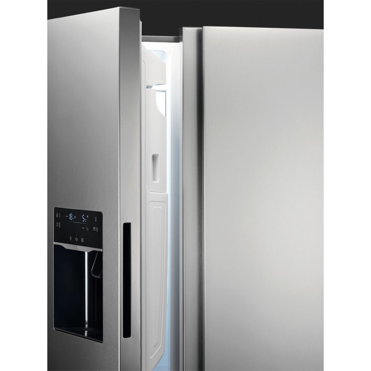 Frigorífico Americano AEG Série 9000 ORX9V351DU No Frost, Side-by-Side, Dispensador Àgua e Gielo e de 177 cm - Silver e Porta Look Inox Inox-8