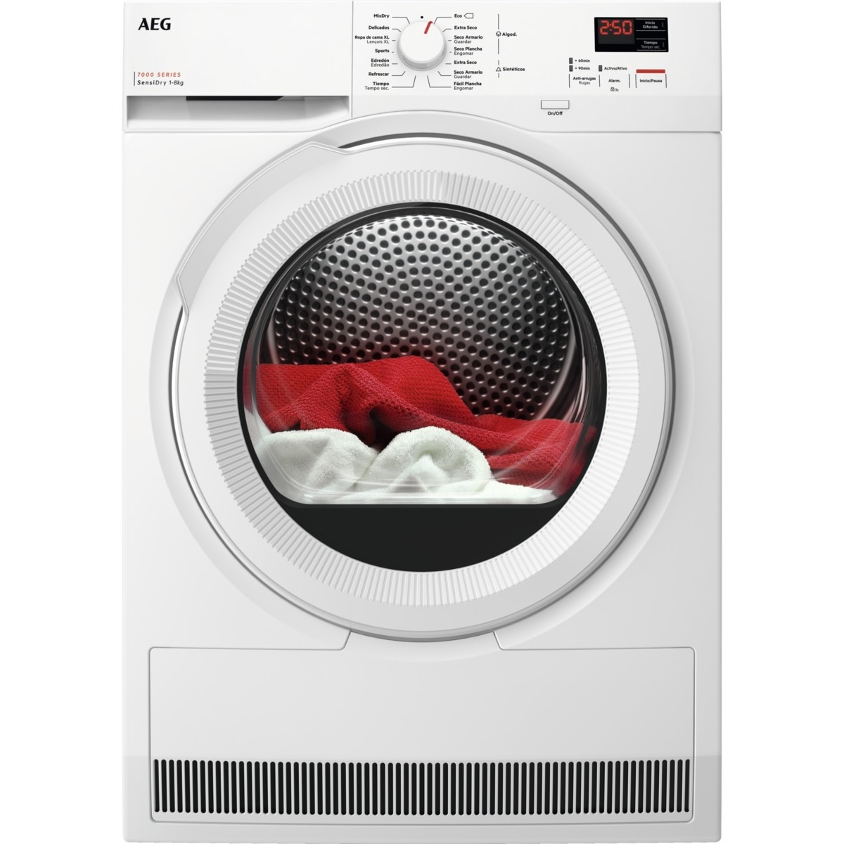 Máquina de Secar Roupa AEG TR708L2OZ Bomba de Calor, Sensidry e de 8 Kg - Branco Branco-1