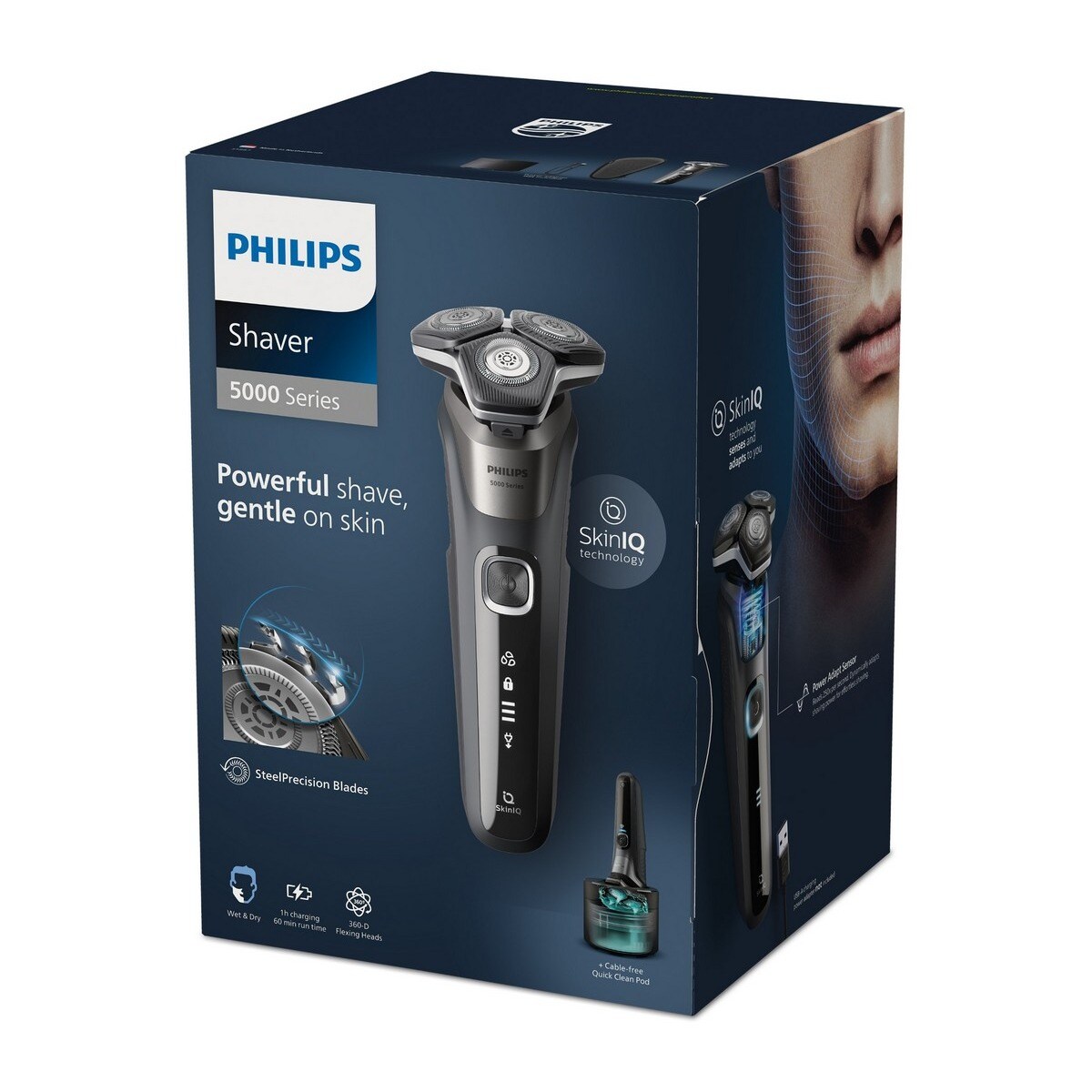 Máquina de Barbear Philips S5887/50 de Uso Seco ou Molhado, Base de limpeza - Autonomia 60 min 10