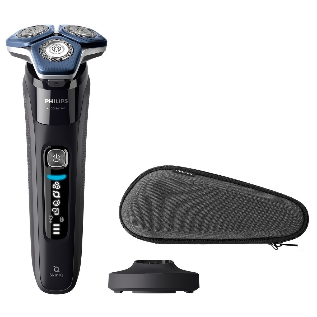 Máquina de Barbear Philips Serie 7000 S7886/35 Uso Seco e Molhado com Suporte de Garga e Bolsa e Autonomia 60 Minutos 1