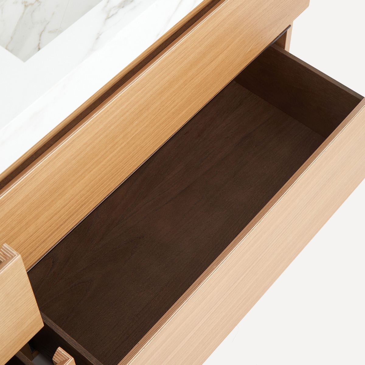 Móvel de Casa de Banho Duplo com 6 Gavetas e 2 Lavatórios Leo Carvalho-10