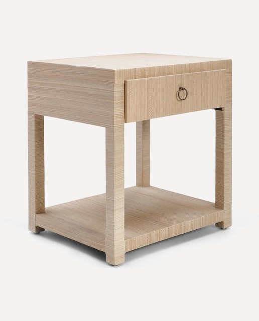 Imagen 0 de Mesita de noche de fibra natural con 1 cajón y 1 estante Laos El Corte Inglés