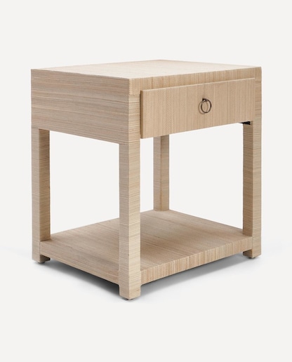 Imagen 0 de Mesita de noche de fibra natural con 1 cajón y 1 estante Laos El Corte Inglés