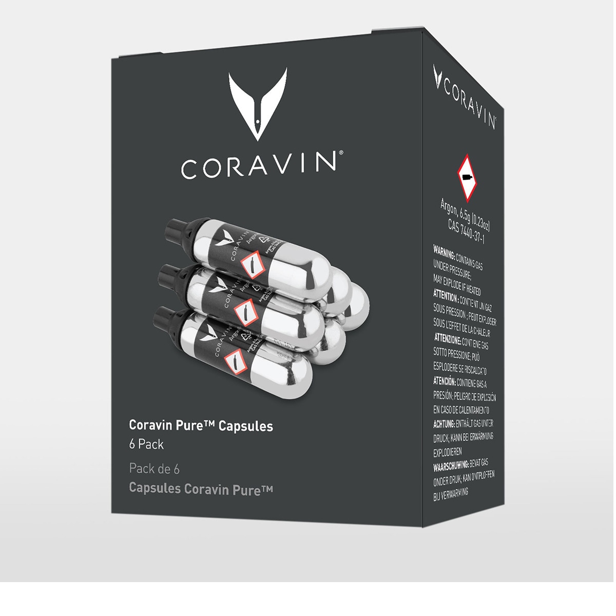 Conjunto de 6 Cápsulas de Árgon para Vinho Preto-2