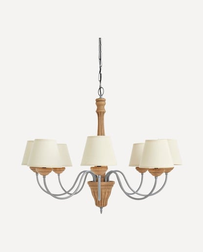 Imagen 0 de Lámpara Chandelier de metal y madera Arlés El Corte Inglés