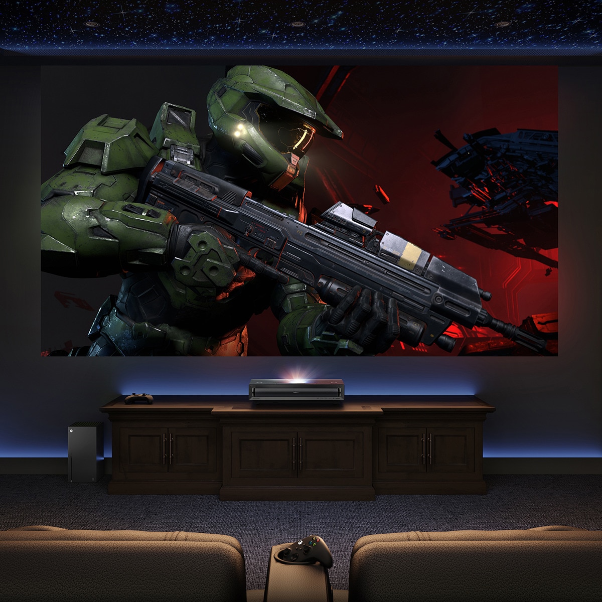 Proyector láser Cinema Hisense PX3 PRO, 4K UHD, Dolby Vision-Atmos, de 80" a 150", Fuente láser Trichroma, diseñado para XBOX 16