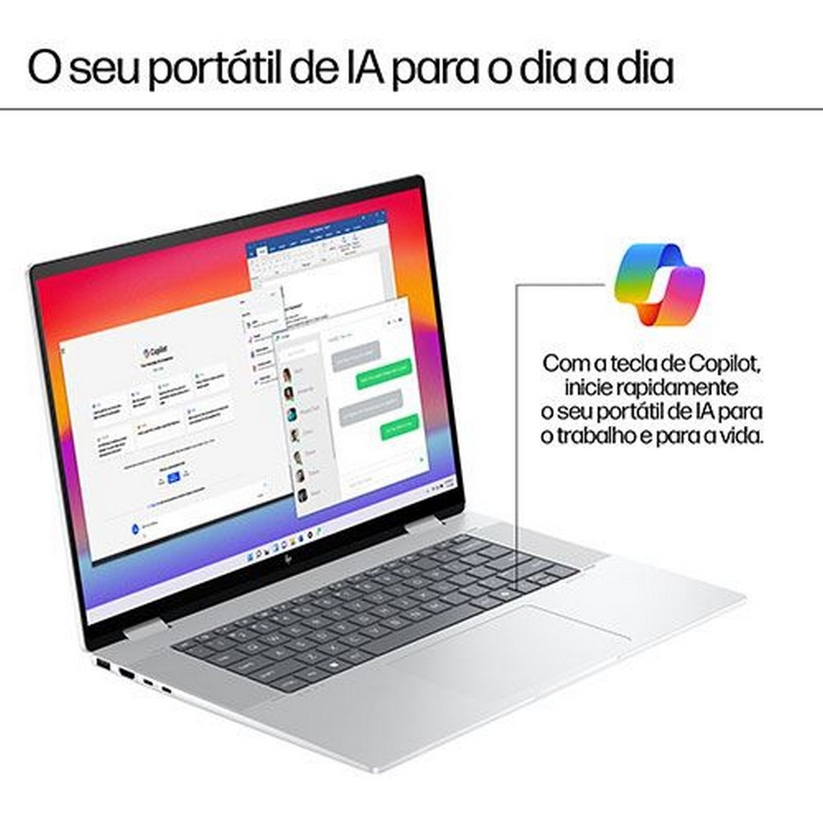 Computador Portátil HP Envy X360 16-ac0002np, 16'', Core Ultra 7 155U, RAM 16GB, 1TB SSD 7