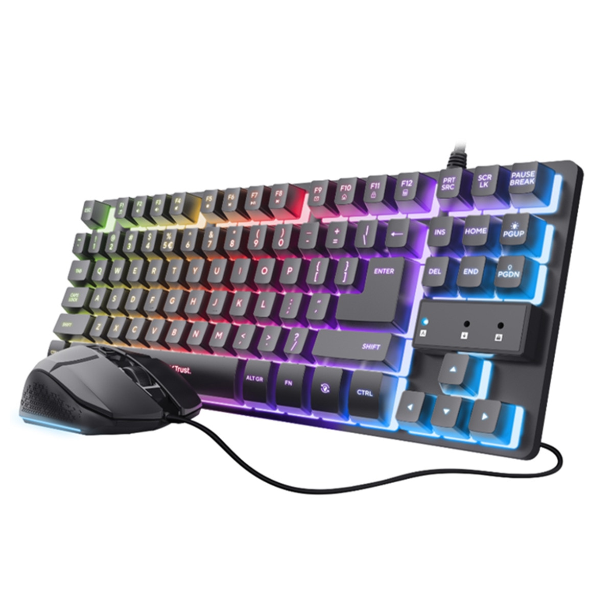 Pack Gaming Trust GXT798 teclado + ratón, negro Negro-1