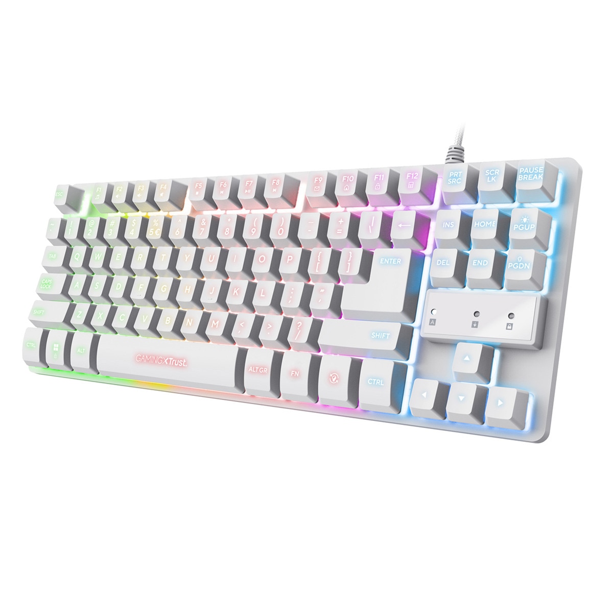 Pack Gaming Trust GXT798 teclado + ratón, blanco Blanco / Negro-4