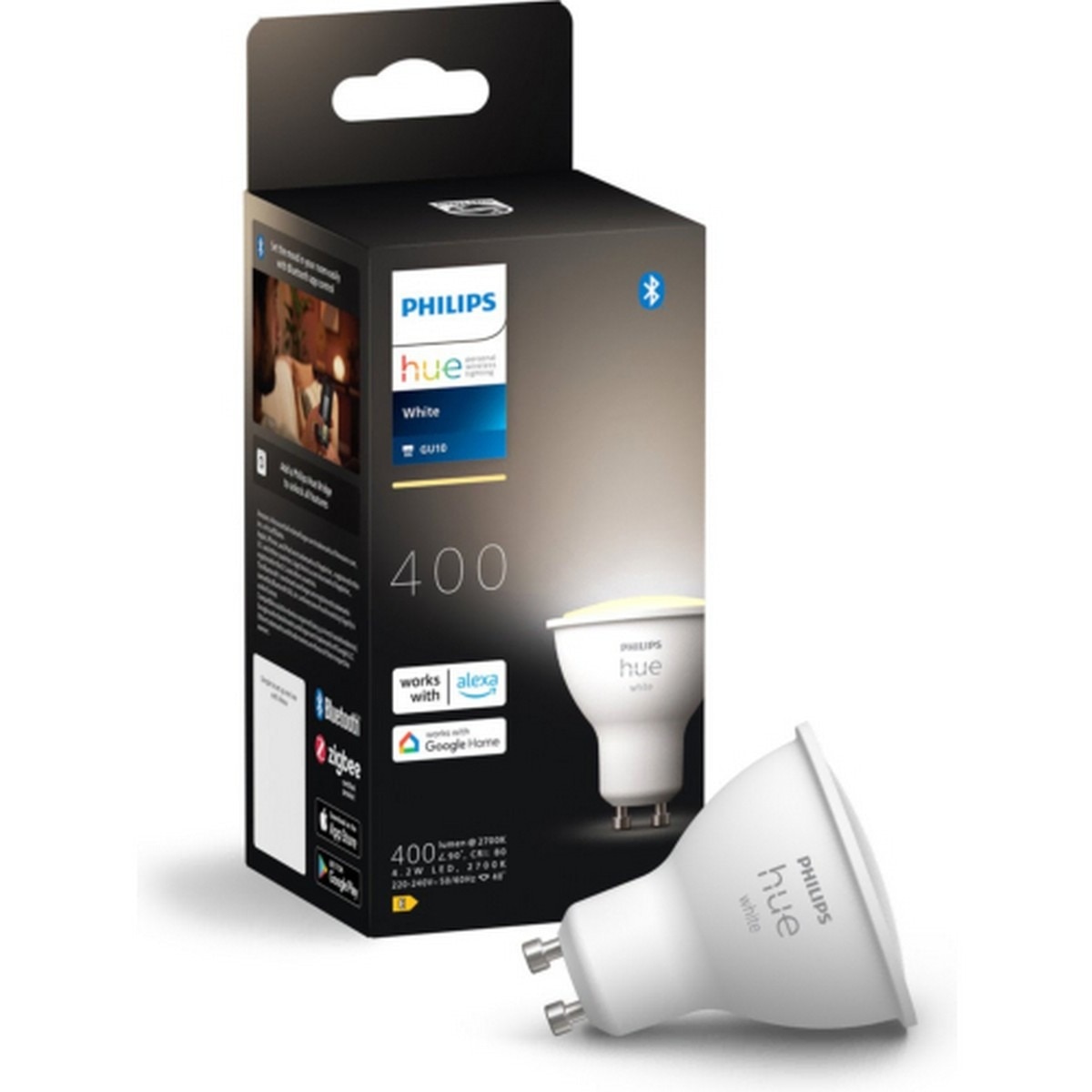 Imagem 0 de Lâmpada Inteligente LED Philips Hue 4.2W GU10 1P EU