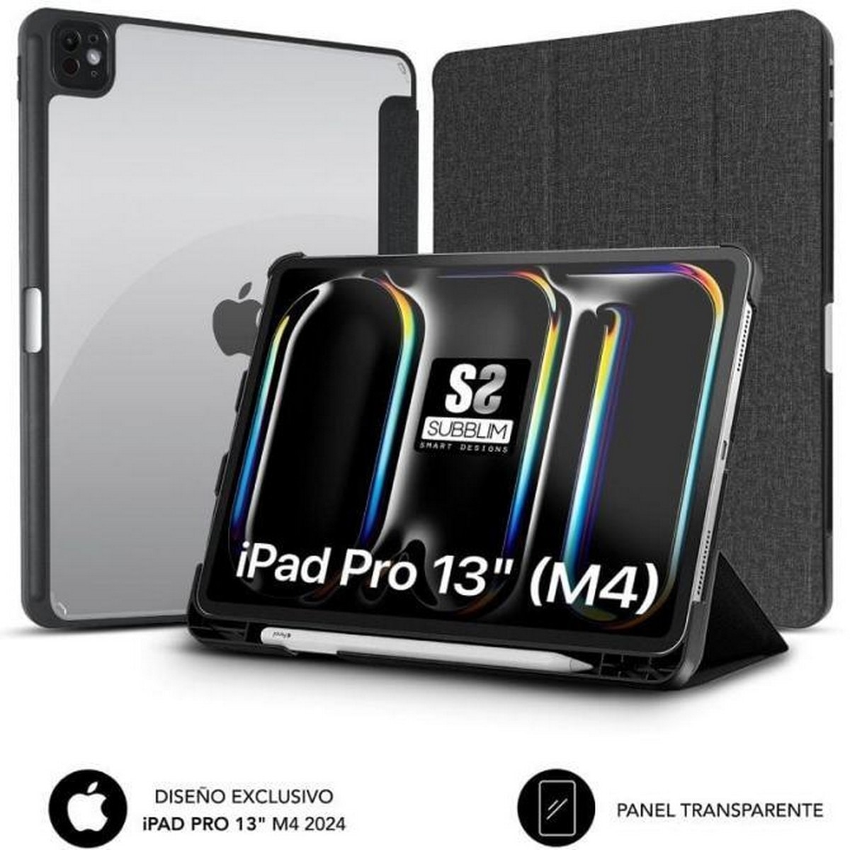 Imagem 0 de Capa Subblim Clear Shock iPad Pro 12,9" 2024 - Preto