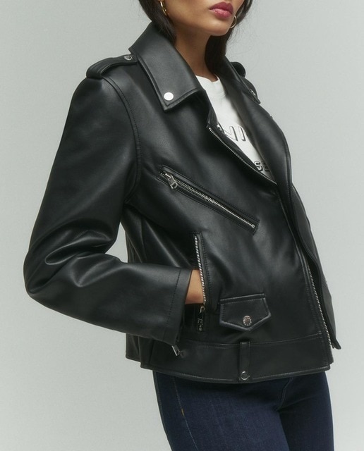 Imagen 0 de Cazadora biker de mujer con cremallera