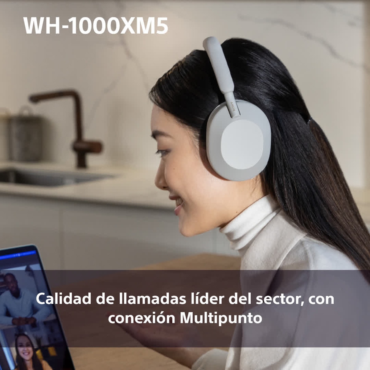 Sony WH-1000XM5 Bluetooth Auriculares de diadema Cancelación de ruido, 30 horas de batería, micrófono, para iOS, Android y PC Azul Medianoche-9
