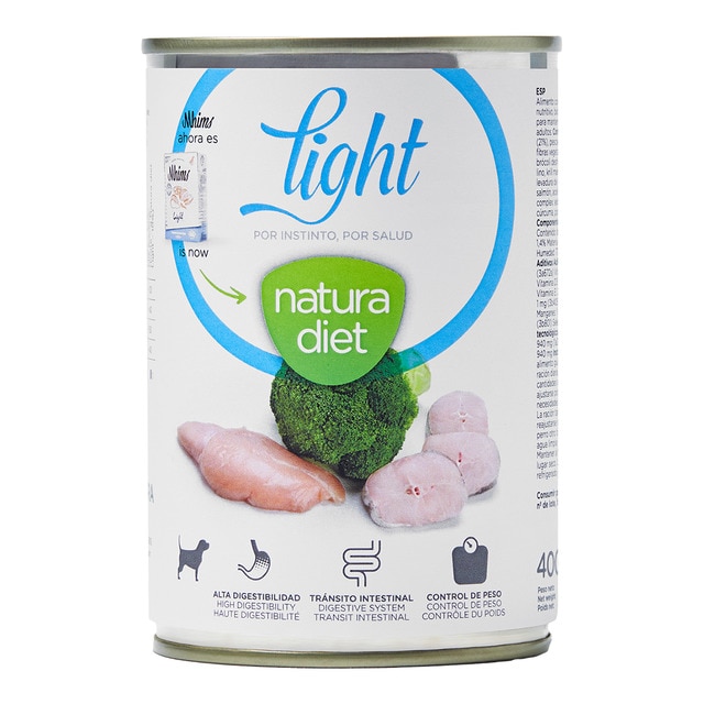 Imagen 0 de Comida húmeda para perros adultos Natura Diet Light pavo y pescado 400 g