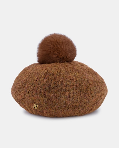 Imagen 0 de Boina de punto con pompón