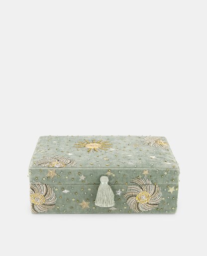 Imagen 0 de Joyero en tono turquesa con apliques